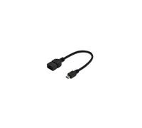 USB 2.0 Adapter Cable, OTG - Adaptateur USB - Micro-USB Type B (P) pour USB (R) - USB 2.0 OTG - 20 cm - moulé - noir