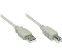 USB 2.0 Anschlußkabel 5m Stecker A/Stecker B grau