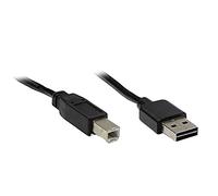 USB 2.0 Anschlusskabel A-B Stecker schwarz 1m