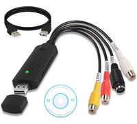 Usb 2.0 Audio Video Capture Adapter Cable, Vhs To Digital Converter Adapter Vhs Vcr Tv To Dvd Video Converter For Windows Pc