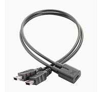 USB 2.0 Convertisseur de câble répartiteur 5 broches femelle vers mâle de 1 à 2 ans, câble de charge rapide, câble USB