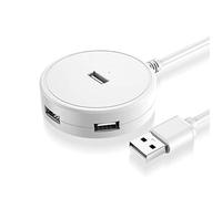USB 2.0 Extender Adapter Branch Computer U Disk Extension Cable Set Extender (couleur : noir) (blanc)