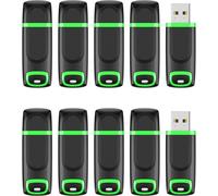 USB 2.0 Flash Drive 32GB Fast Flash Drive Storage USB Flash Drive 32GB Memory Stick Pendrive for Music Storage and Folders (Green, 32GB)