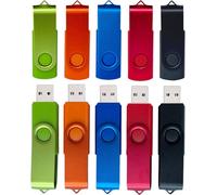 USB 2.0 Flash Drive 4GB Multicolour High Speed Data Memory Stick (10 Pack)