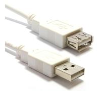 USB 2,0 Haute Vitesse câble d'extension Rallonge Cordon A Fiche vers Femelle Blanc 0,5 m [0.5 mètre/0,5m]