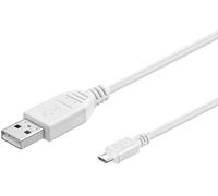 USB 2.0 Hi-Speed Câble, white, 0.6 m - USB 2.0 plug (type A) USB 2.0 micro plug (type B)