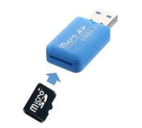 USB 2.0 High Speed Micro SD T-Flash TF lecteur de carte Memory Stick Micro bleu