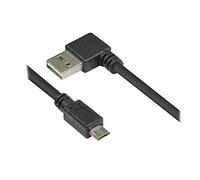USB 2.0 Kabel EASY Stecker A gewinkelt an micro B schwarz 1m