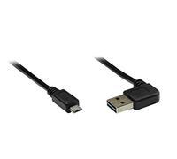 USB 2.0 Kabel EASY Stecker A gewinkelt an micro B schwarz 2m