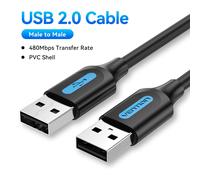 (USB 2.0 Male to Male¿0.5m) Vention ¿ câble d'extension USB 3.0 mâle vers mâle, 3.0 2.0, pour disque dur, boîtier TV, ordinateur portable