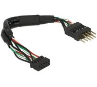 USB 2.0 Pin Header - Câble interne USB - connecteur USB 10 broches (F) pour connecteur USB 10 broches (M) - 12 m - noir