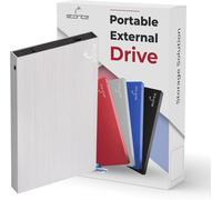 USB 2.0 Portable External Hard Drive 250GB Backup Storage Fast Data Transfer Hard Drive Compatible with Mac/Laptop/Desktop (Silver)