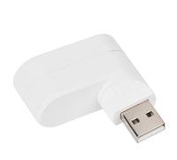USB 2.0 Rotation Splitter Un Moyeu avec 3 Ports pour Ordinateur Portable PC - Aucun Pilote Nécessaire, Plug and Play, élégant Conception (White)