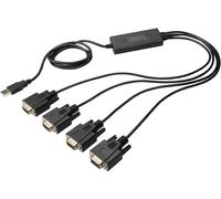Digitus Câble adaptateur USB 2.0 – 1x USB type A mâle, 4x SUB-D 9 broches mâles, 1,50 m