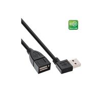 USB 2.0 Smart Cable coudé + réversible Type A mâle à femelle noir 2m