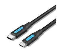 USB 2.0 Type-C Vention COVBG/ USB Type-C mâle - MicroUSB mâle/ Jusqu'à 10W/ 480Mbps/ 1,5m/ Noir