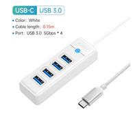 (USB 3.0 15 cm USB C) ORICO-Multi Type C Splitter 4 ports HUB 5 Gbit/s Adaptateur OTG haute vitesse