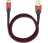 USB 3.0 [1x USB 3.0 mâle type A - 1x USB-C® mâle] 3.00 m rouge/noir contacts dorés Oehlbach USB Evolution C3