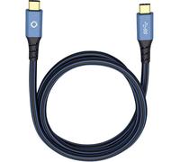 USB 3.0 [1x USB-C® mâle - 1x USB-C® mâle] 0.50 m bleu contacts dorés Oehlbach USB Plus CC