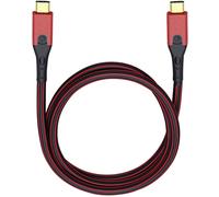USB 3.0 [1x USB-C® mâle - 1x USB-C® mâle] 0.50 m rouge/noir contacts dorés Oehlbach USB Evolution CC