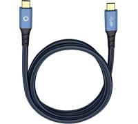 USB 3.0 [1x USB-C® mâle - 1x USB-C® mâle] 1.00 m bleu contacts dorés Oehlbach USB Plus CC