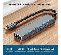 USB 3.0 6-en-1 USB type-c Hub vers USB 3.0 2.0 PD, adaptateur, lecteur de carte compatible HDMI, pour MacBook Pro