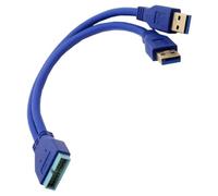 USB 3.0 A Male 2 Dual Port to 20 Pin Male Header Motherboard Extension Splitter Adapter Computer Motherboard Cable