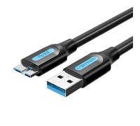 Usb 3.0 A Male To Micro-b Male Cable Vention Copbi 3m Black Pvc