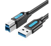 Usb 3.0 A Male To Usb-b Male Cable Vention Coobd 0.5m Black Pvc