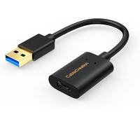 USB 3.0 A vers USB-C Câble Adaptateur, Cablecreation CâbleType A Mâle vers Type C Femelle, Compatible avec Ordinateur Portable/PC/téléphones&tablettes de USB C,Oculus Quest Link, Disque Dur etc.