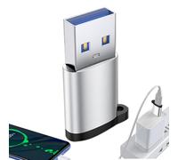USB 3.0 Adapter, High-Speed Type C to USB a Converter, Fast Data Transfer, and Charging 1 Pack, for Laptops, Tablets, Smartphones for Travel, Work, and Home Use, Alloy Silver