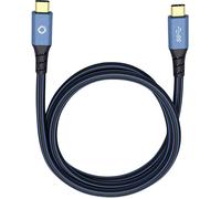 Oehlbach Câble USB 3.0 USB Plus CC 1x USB-C mâle–1x USB-C mâle 0,50 m bleu contacts dorés