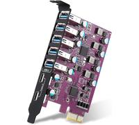 USB 3.0 Card 7 Ports PCI Express USB 5Gbps Internal Controller Card for Desktop PC Windows 10/8/7/XP Mac OS
