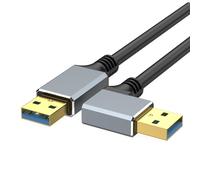USB 3.0 directionnel multiple A vers un-15cm Coude à gauche