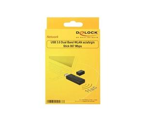 USB 3.0 Dual Band WLAN ac/a/b/g/n Stick - Adaptateur réseau - USB 3.0 - Wi-Fi 5 - noir