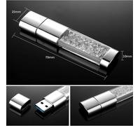 USB 3.0 Flash Drive 64GB 32GB 16GB New Jewellery Crystal USB 3.0 Flash Drive,External Gift for Birthday Gifts,Christmas Gifts,Wedding Gifts (32GB,Yellow)