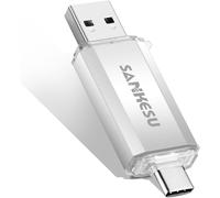 USB 3.0 Flash Drive USB C 256GB USB-A & Type-C OTG Dual Memory Stick for PC/Tablet/Laptop/Cell Phone Type C (Silver)