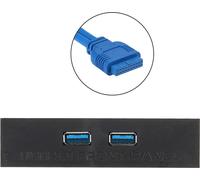USB 3.0 Front Panel Hub 2 Port Expansion Bay 20 Pin to USB3.0 60cm Bracket Adapter Cable for PC Desktop 2.5
