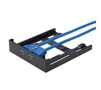 USB 3.0 Front Panel Hub 2 Port Extension Bay, Panneau Avant de L'ordinateur, Câble Adaptateur pour PC Desktop 2.5 avec Un Support USB3.0 60cm USB.
