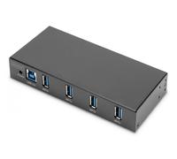 USB 3.0 HUB, 4 Port, Industrial, Metal 15-kV ESD, Table, Wall, DIN Rail mount