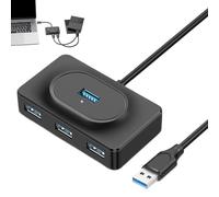 USB 3.0 Hub, 4-Port USB Splitter, High-Speed USB Extender, Slim USB Hub, USB Hub for Laptops, USB Splitter for Phones, Compact USB Extender, Travel USB Hub, Safe USB Adapter,