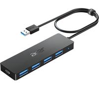 USB 3.0 Hub with 4 USB 3.0 Ports, USB Multiport Adapter for PC, MacBook Air, Mac Pro/Mini, iMac, Surface Pro, XPS, PS4, Mobile Hard Drive, USB Flash Drives and More (60cm)