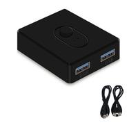USB 3.0 KVM Switch 1X2/2X1 Switcher Divisor Controlador Compartilhado para Computador PortáTil Impressora Teclado Mouse, A