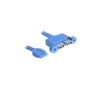 DeLOCK 82941 câble USB USB 3.2 Gen 1 (3.1 Gen 1) 0,45 m 2 x USB A Bleu
