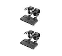 USB 3.0 Switch 2 in 4 Out KVM Docking Station Printer Sharing Monitor