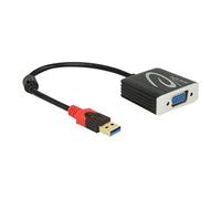 Delock USB 3.0 Type-A male > VGA female - Adaptateur vidéo externe - USB 3.0 - D-Sub - noir - Pour la vente au détail G