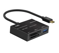 Usb 3.0 Type C Combo Adaptateur Hub Répartiteur Lecteur Carte Téléphone Ordinateur Noir