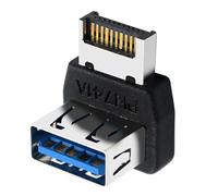 USB 3.1 Panneau frontal Converter Panneau de configuration Plug-and-Play | Carte mère d'ordinateur Convertisseur d'en-tête USB 3.1 90 Degrés Connecteur De Volant Montage Interne Hommes Garçons Filles