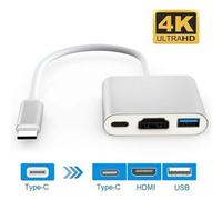 USB 3.1 Type-C Adaptateur HDMI 4K, Adaptateur USB Type C vers HDMI 4K 1080P USB-C numérique AV Adaptateur multiport pr Macbook