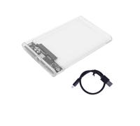USB 3.1/Type C External Hard Drive Enclosure Tool-Free Clear HDD SSD Caddy Cable Included for 2.5 Inch 7mm HDD SSD